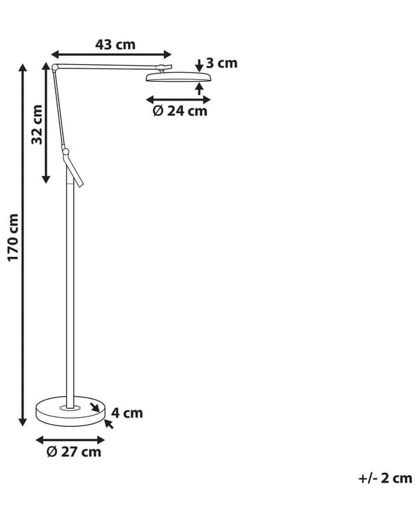Gulvlampe LED-lampe Sølv Syntetisk Materiale 170 cm Dimming Moderne Belysning Hjemmekontor