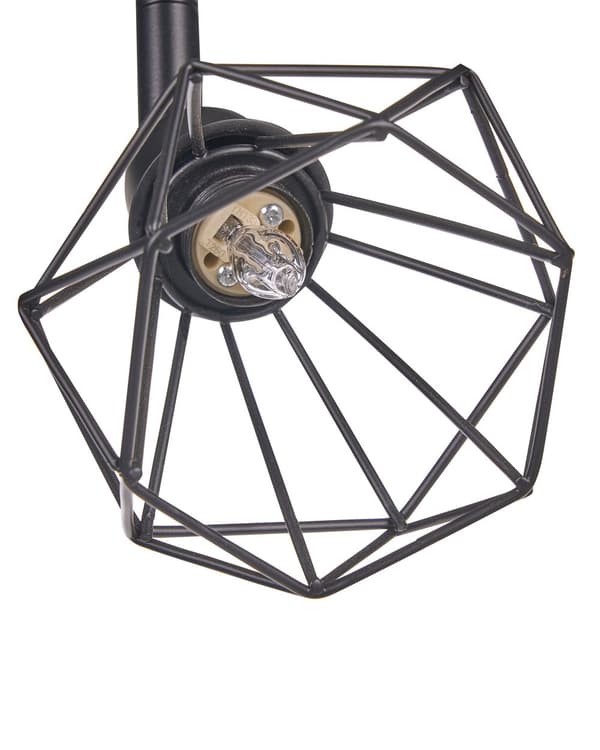 Taklampa Svart Metall 4 ljus Burskärmar Justerbara Armar Modern Design Kök Matsal