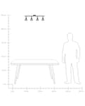 Miniatyrbild 10 av 10: Taklampa Svart Metall 4 ljus Burskärmar Justerbara Armar Modern Design Kök Matsal