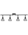 Miniatyrbild 1 av 10: Taklampa Svart Metall 4 ljus Burskärmar Justerbara Armar Modern Design Kök Matsal