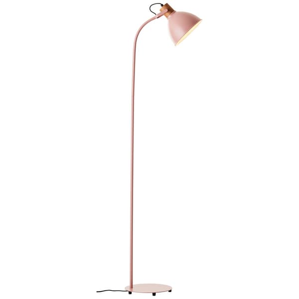 Brilliant Erena gulvlampe 1,5m lys pink metal/træ fodskifte  1x A60, E27, 40 W, egnet til normal lampe (medfølger ikke)