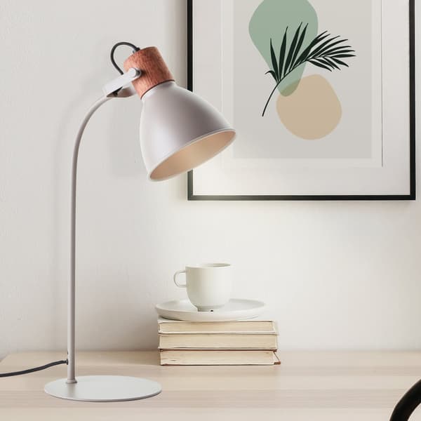 Brilliant Erena bordslampa 52cm taupe metall/trä sladdbrytare  1x A60, E27, 40 W, lämplig för normal lampa (ingår ej)