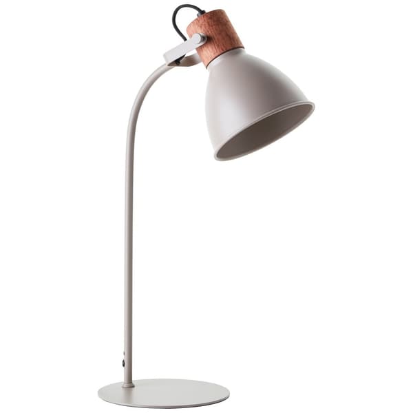 Brilliant Erena bordslampa 52cm taupe metall/trä sladdbrytare  1x A60, E27, 40 W, lämplig för normal lampa (ingår ej)