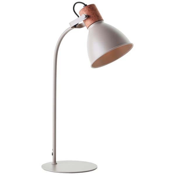 Brilliant Erena bordlampe 52cm taupe metal/træ ledningskontakt  1x A60, E27, 40 W, egnet til normal lampe (medfølger ikke)