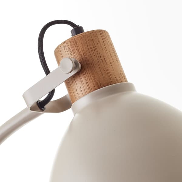 Brilliant Erena gulvlampe 1,5m taupe metal/træ fodskifte  1x A60, E27, 40 W, egnet til normal lampe (medfølger ikke)