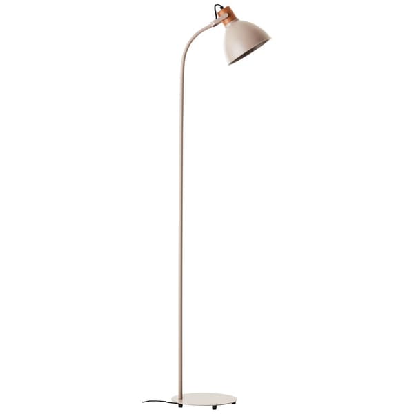 Brilliant Erena gulvlampe 1,5m taupe metal/træ fodskifte  1x A60, E27, 40 W, egnet til normal lampe (medfølger ikke)