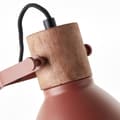 Miniatyrbild 6 av 8: Brilliant Erena bordslampa 52cm röd metall/trä sladdbrytare  1x A60, E27, 40 W, lämplig för normal lampa (ingår ej)