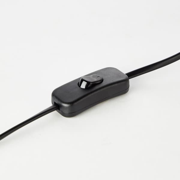 Brilliant Annice bordlampe 52cm mat sort/børstet messing metal/tekstil ledningskontakt  1x LED, E14, 7 W, Velegnet til LED-pærer (medfølger ikke)