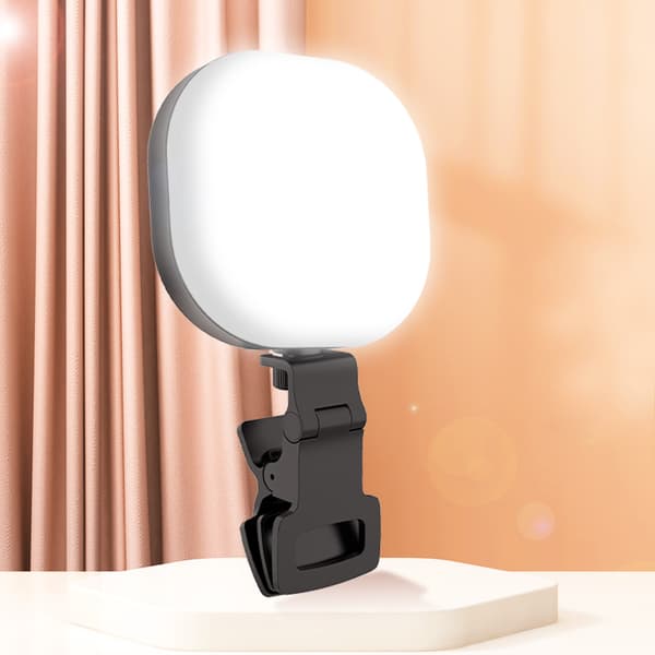LED videolys kameralys telefonlys 5 fargetemperatur med klips