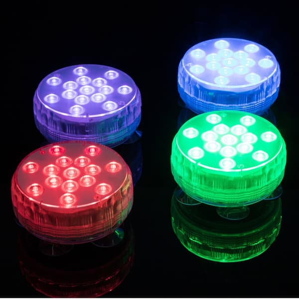INF Vedenpitävät RGB LED-allasvalot 4 kpl kaukosäätimellä