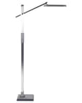 Pikkukuva 5 / 11: LED-lattiavalaisin hopea synteettinen materiaali 144 cm korkea himmentimellä moderni tyyli
