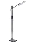 Pikkukuva 6 / 11: LED-lattiavalaisin hopea synteettinen materiaali 144 cm korkea himmentimellä moderni tyyli