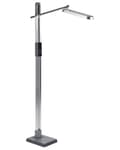 Pikkukuva 7 / 11: LED-lattiavalaisin hopea synteettinen materiaali 144 cm korkea himmentimellä moderni tyyli