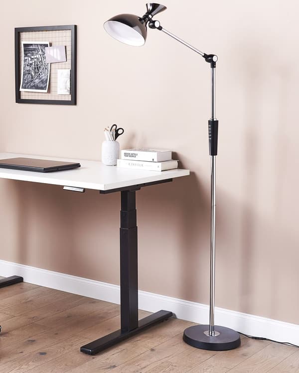 Gulv LED Lampe Kobber Syntetisk Materiale 169 cm Højde Lysdæmpning Moderne Belysning Hjemmekontor