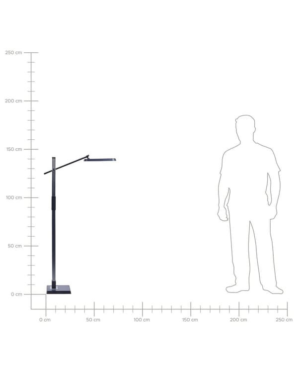 Gulv LED Lampe Sølv Syntetisk Materiale 144 cm Højde Lysdæmpning CCT Modern Lighting Hjemmekontor