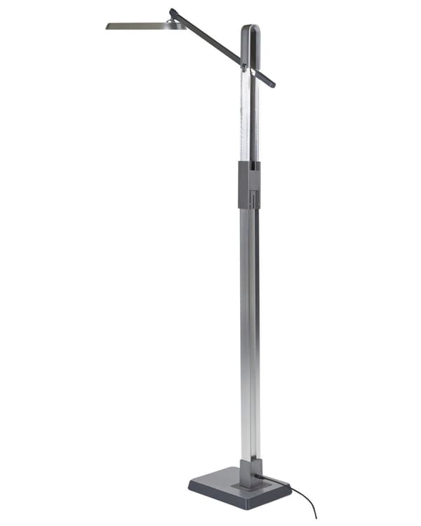 Gulv LED Lampe Sølv Syntetisk Materiale 144 cm Højde Lysdæmpning CCT Modern Lighting Hjemmekontor