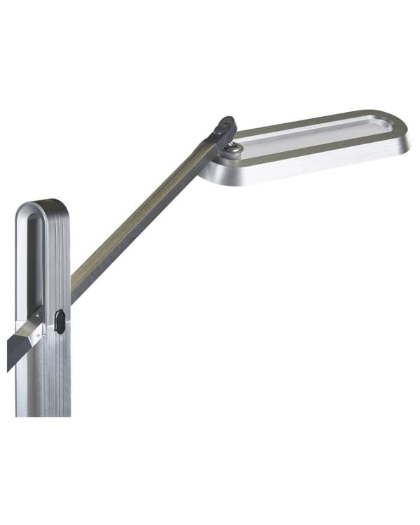 Gulv LED Lampe Sølv Syntetisk Materiale 144 cm Højde Lysdæmpning CCT Modern Lighting Hjemmekontor