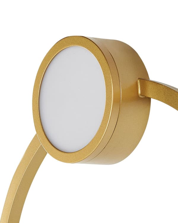 Seinävalaisin kulta 25 x 35 cm metalli integroitu LED-valo rengas glamour vintage