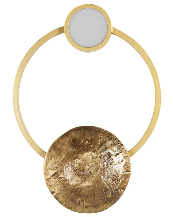 Seinävalaisin kulta 25 x 35 cm metalli integroitu LED-valo rengas glamour vintage