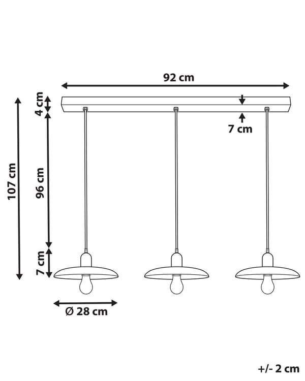 Riippuvalaisin tumma puu 92 x 107 cm mangopuu 3 polttimoa hajavalo käsintehty rustiikkinen