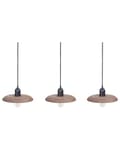 Miniatyrbillede 5 af 9: Langbordspendel Mørk Mangotræ Boho Design 3 Lys Spisebordslampe til Køkken Trælampe til Spisebord Hængelampe