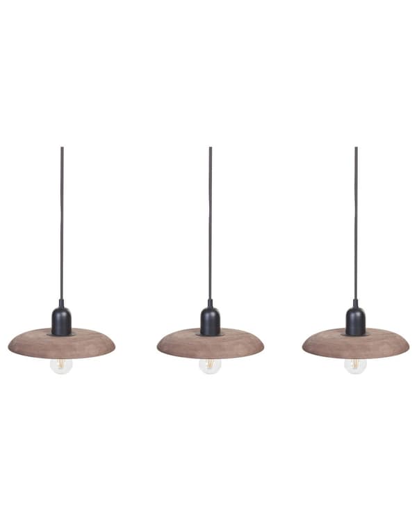 Langbordspendel Mørk Mangotræ Boho Design 3 Lys Spisebordslampe til Køkken Trælampe til Spisebord Hængelampe