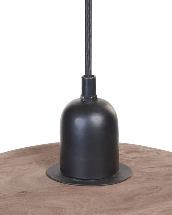 Langbordspendel Mørk Mangotræ Boho Design 3 Lys Spisebordslampe til Køkken Trælampe til Spisebord Hængelampe