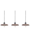 Miniatyrbillede 1 af 9: Langbordspendel Mørk Mangotræ Boho Design 3 Lys Spisebordslampe til Køkken Trælampe til Spisebord Hængelampe