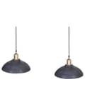 Miniatyrbillede 6 af 9: Langbordspendel Sort Mangotræ ø 23 cm Boho Design 2 Lyskulder Spisebordslampe til Køkken Trælampe til Spisebord Hængelampe