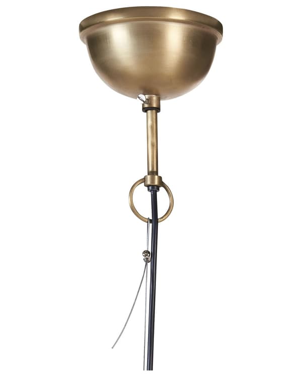 Pendel Lampe Messing ø 60 cm Messinglampe Design Spisebordslampe til Køkken med Konveksformet Lampeskærm Hængelampe til Spisebord