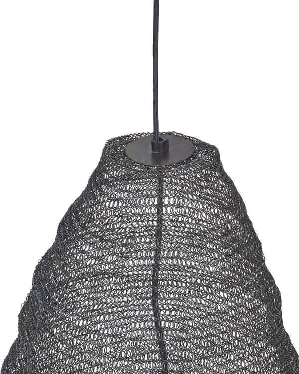 Pendel Lampe Sort Jern ø 46 cm Moderne Spisebordslampe til Køkken Hængelampe til over Spisebord