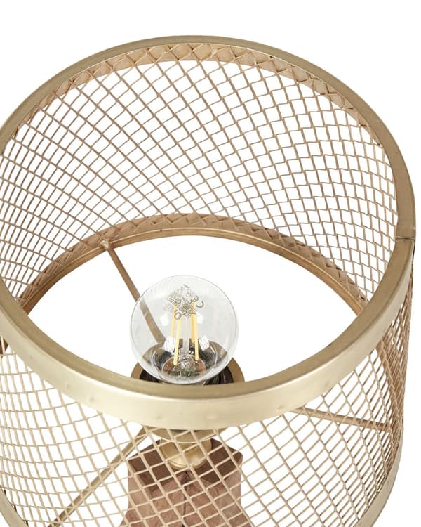 Bordlampe Mangotræ Messing 63 cm Moderne Natbordslampe til Soveværelse Dekorativ Tripod Lampe til Bordet til Stuen Vindueskarm Trælampe