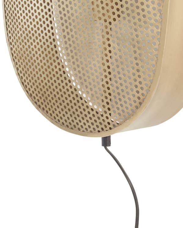Vägglampa Mässing Järn Metall Oval Skärm Ljus Sovrum Vardagsrum Rustik Design