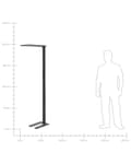 Miniatyrbillede 9 af 11: Gulvlampe Sort Metal Aluminium 196 cm LED Standerlampe til Kontor med Lysdæmper Læselampe Gulv til Arbejdspladsen Dagslyssensor Design