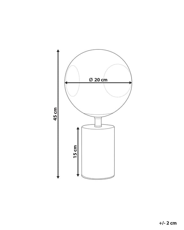 Bordlampe Messing Metal Glas Skærm Moderne Glamours Design Stue Belysning