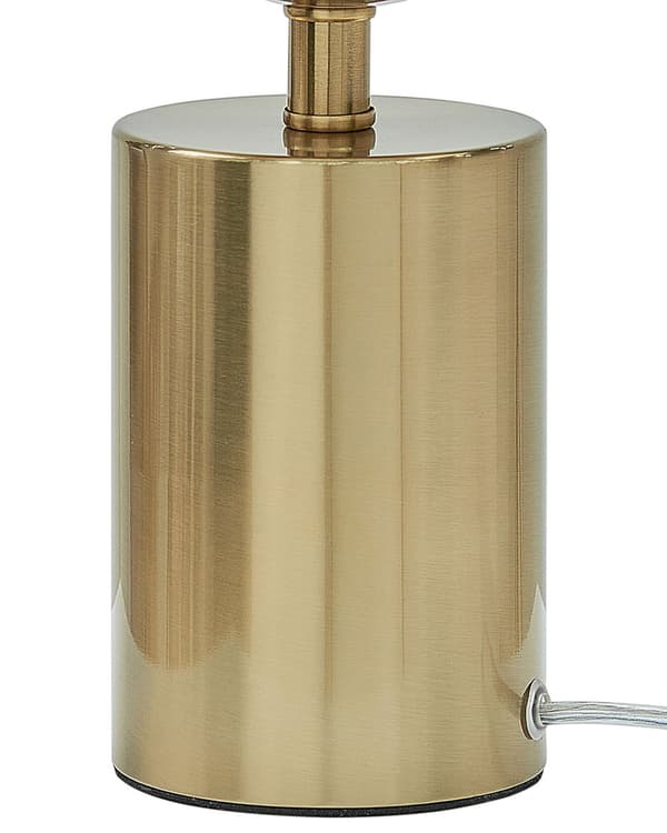 Bordlampe Messing Metal Glas Skærm Moderne Glamours Design Stue Belysning