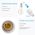 Miniatyrbilde 3 av 6: 4x Sett Adapter for lampesokkel Konverter lampeadapter for omformatering med 4 omformere for lampesokkel for gløde-, LED-, halogen- og lavenergilamper