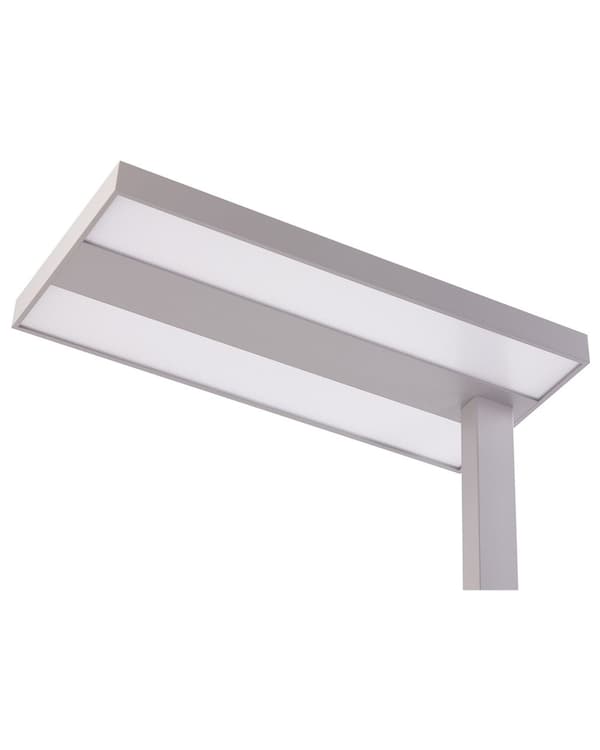 LED-gulvlampe sølv aluminium 197 cm højde Knapkontakt Dæmpning Moderne industriel belysning Hjemmekontor