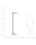 Miniatyrbillede 11 af 11: LED-gulvlampe sølv aluminium 197 cm højde Knapkontakt Dæmpning Moderne industriel belysning Hjemmekontor