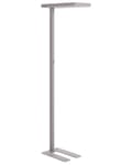 Miniatyrbillede 1 af 11: LED-gulvlampe sølv aluminium 197 cm højde Knapkontakt Dæmpning Moderne industriel belysning Hjemmekontor
