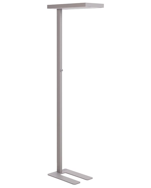 LED-gulvlampe sølv aluminium 197 cm højde Knapkontakt Dæmpning Moderne industriel belysning Hjemmekontor