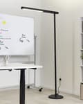Pikkukuva 2 / 10: LED-lattiavalaisin musta alumiini 186 cm korkea moderni industriaalinen tyyli