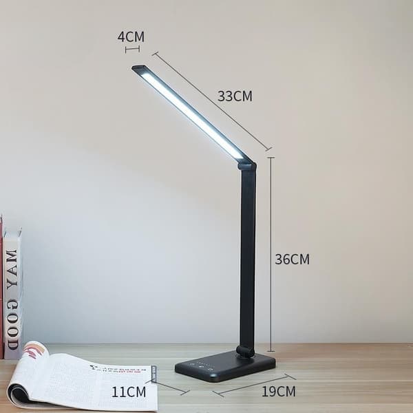 INF LED sammenleggbar bordlampe for øyebeskyttelse med 5 lysmoduser
