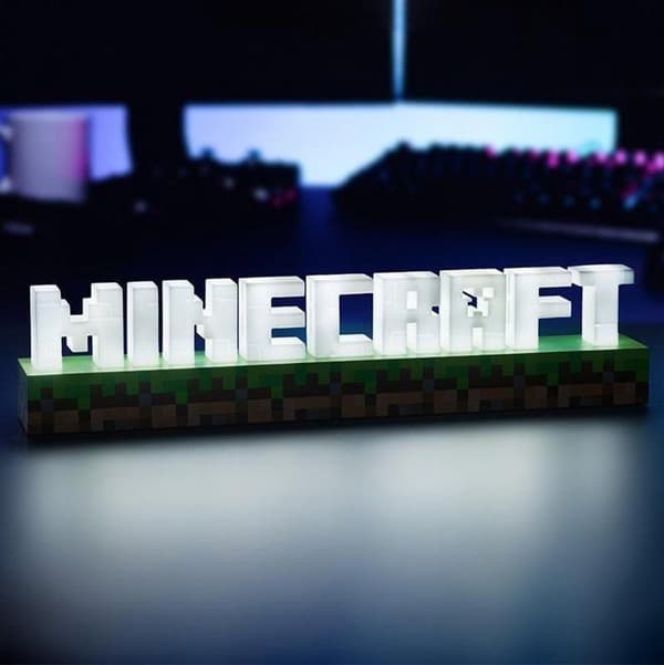 Lampa - Minecraft - Logotyp - LED - USB uppladdningsbar - 41,2 cm