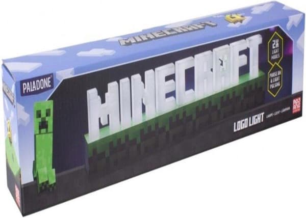 Lampa - Minecraft - Logotyp - LED - USB uppladdningsbar - 41,2 cm