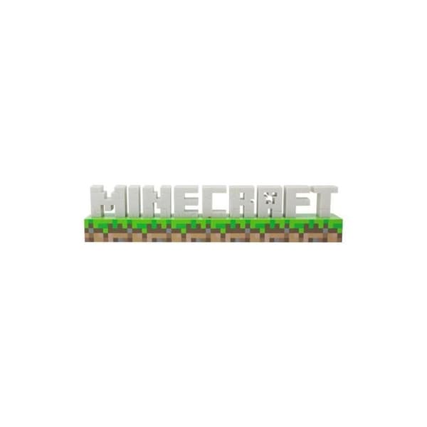 Lampa - Minecraft - Logotyp - LED - USB uppladdningsbar - 41,2 cm Brun, Grön, Vit