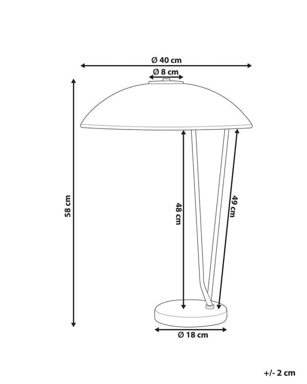 Bordlampe Svart Gull Metall Marmorbase Moderne design Kontor Stue Soverom Belysning