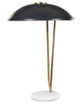 Miniatyrbilde 5 av 9: Bordlampe Svart Gull Metall Marmorbase Moderne design Kontor Stue Soverom Belysning