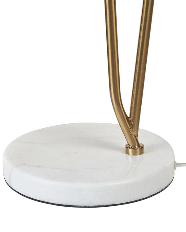 Bordlampe Svart Gull Metall Marmorbase Moderne design Kontor Stue Soverom Belysning