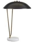 Miniatyrbilde 1 av 9: Bordlampe Svart Gull Metall Marmorbase Moderne design Kontor Stue Soverom Belysning